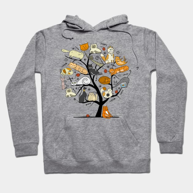 Cats Tree Hoodie by stark.shop